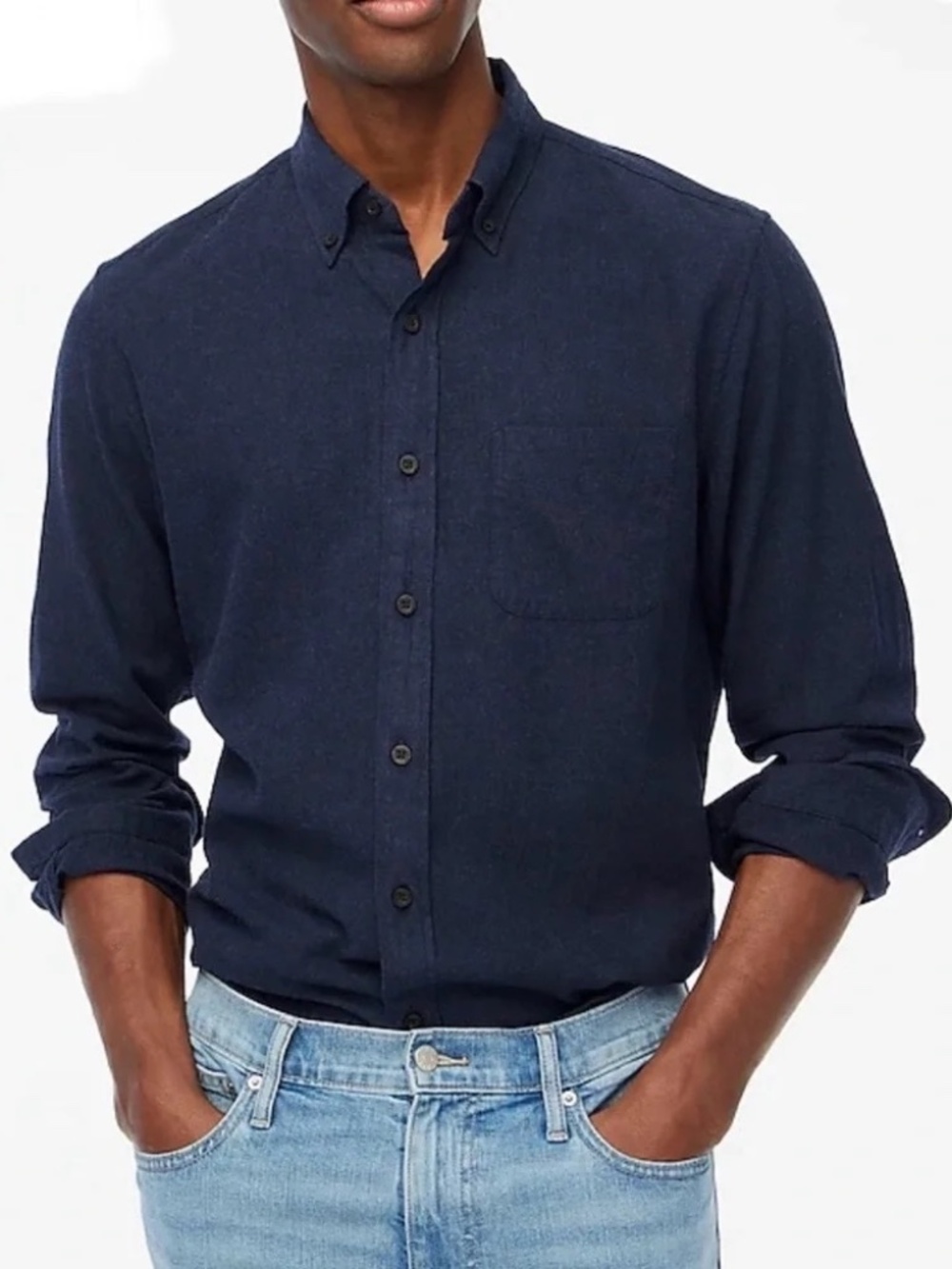 J. Crew Men's Brushed Twill Long Sleeve Button-up Shirt
